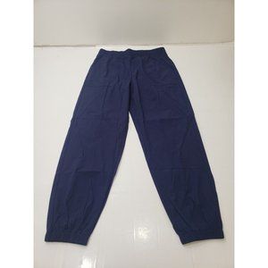AJISAI Womens Pants Joggers Elastic Drawstring Waist Tapered Blue Size S NWT
